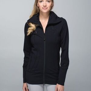 Lululemon Stride Jacket - black with hood - size 4